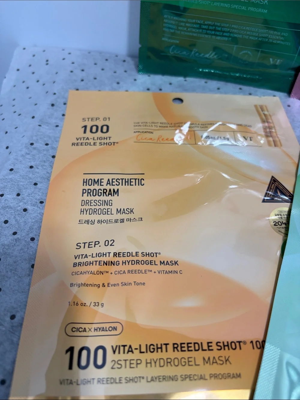 5 Collagen Needle Shot Face Mask - Multi-Color Hydrating Sheet Set